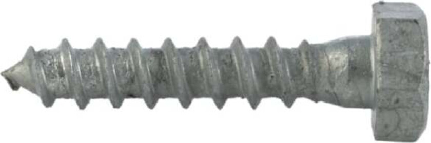 Bilde av Treskrue 6KT VF 6x100 à 1 stk. Varmforsinket fransk treskrue med sekskanthode.