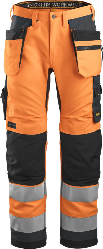 High-vis arbeidsbukse+ med hylsterlommer, klasse 2
