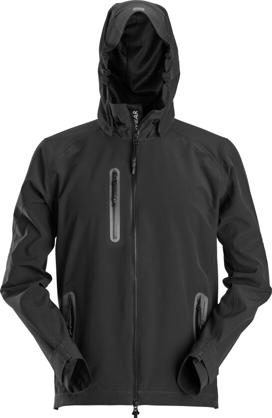 Flexiwork, vanntett softshelljakke med hette