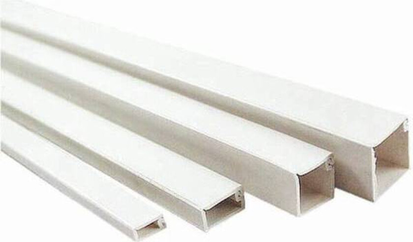 Ledningslist 12,5x12,5 2m hvit