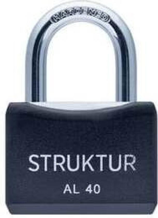 Hengelås alu svart 40