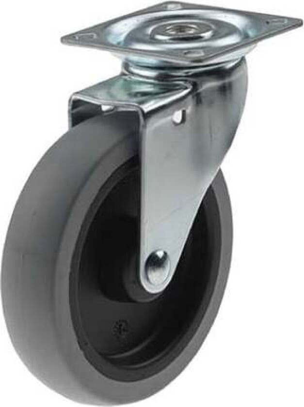 Møbelhjul grå gummi 100mm
