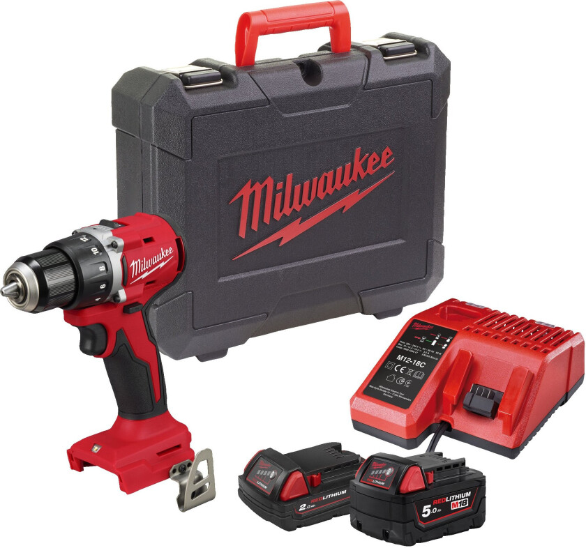 M18 BLDDRC-522C Borskrutrekker med batteri og lader