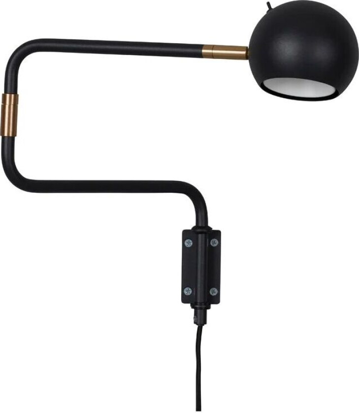 YES! Vegglampe sort, 62