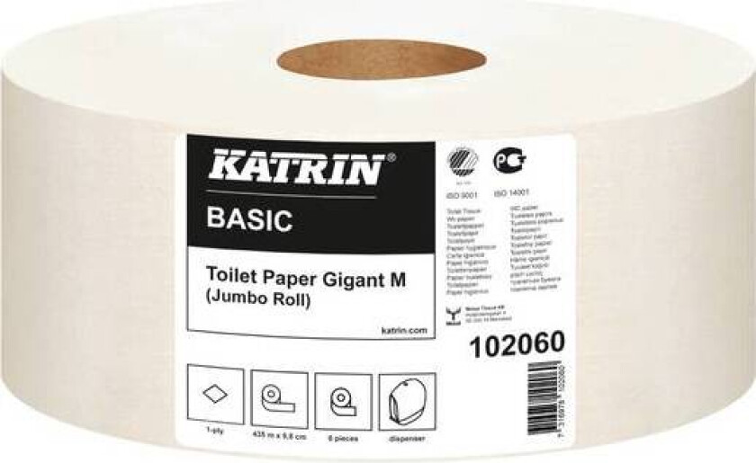 Bilde av Toalettpapir basic gigant m