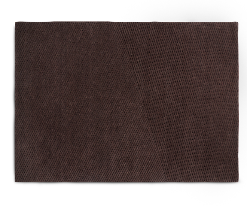 Row gulvteppe medium 170x240 cm Mørkebrun