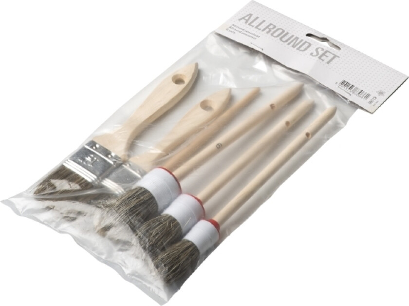 Penselsett allround industri 6-pk