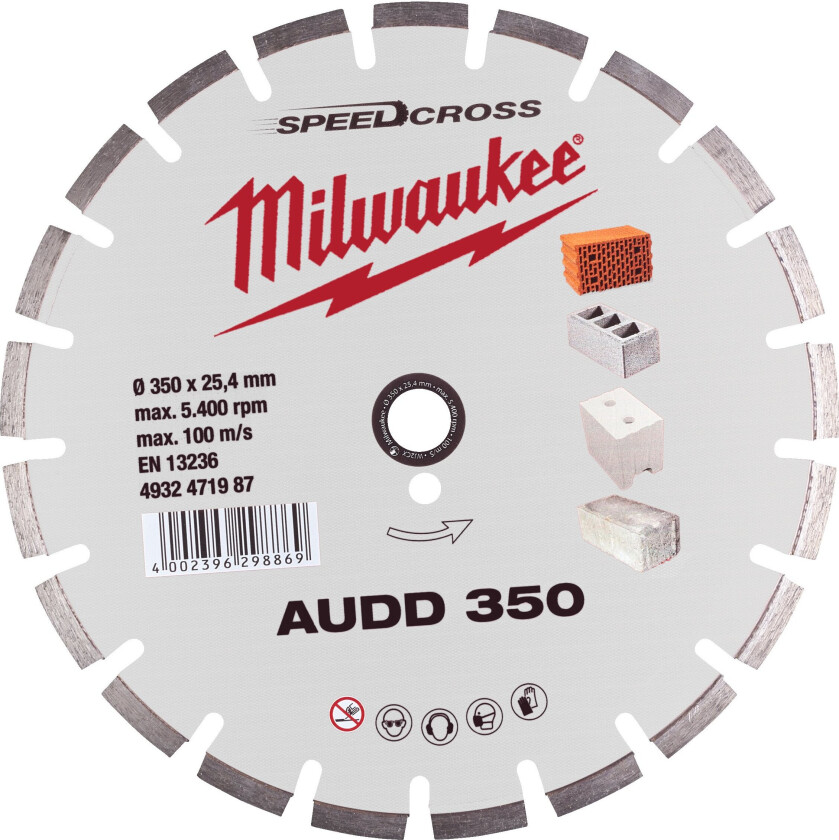 Diamantskive diamantskive audd 350mm