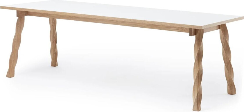Twist spisebord Hvitoljet eik-hvit