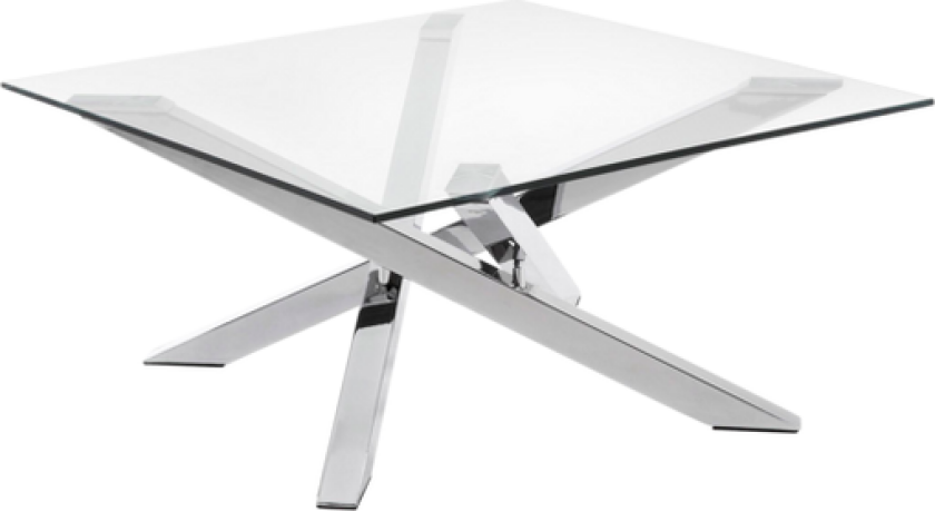 MIKADO sofabord 90x90 cm Transparent