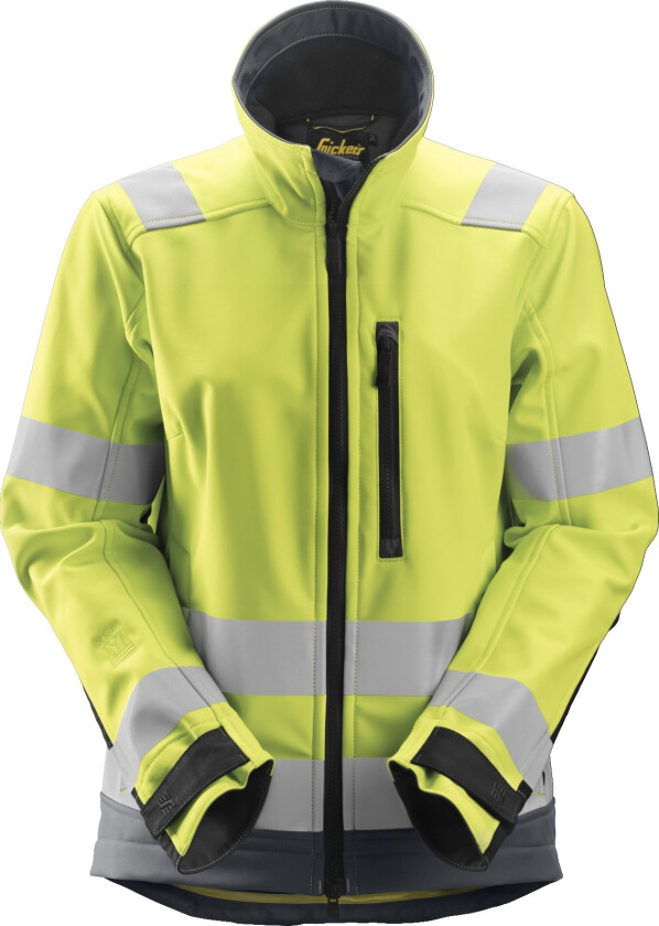 High-vis softshelljakke for dame, klasse 2/3