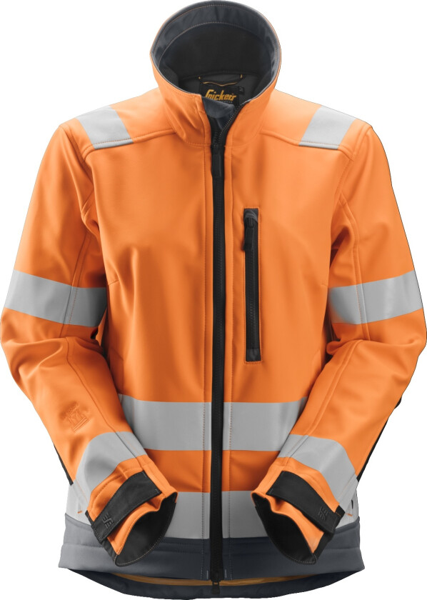 High-vis softshelljakke for dame, klasse 2/3