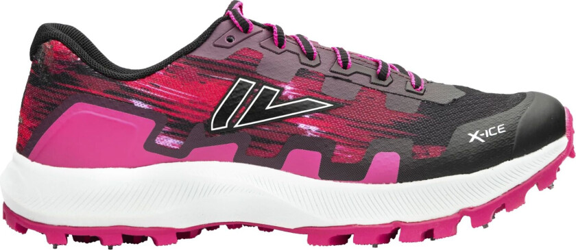 Sarva X-Ice, løpesko med pigg, dame Pink/Black