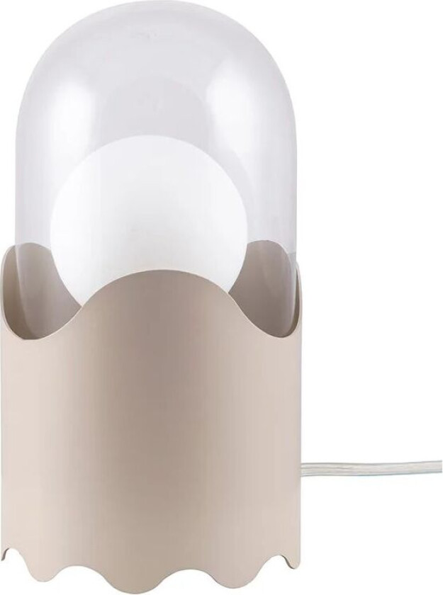 Ghost bordlampe beige, klart glass