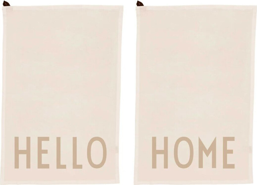 kjøkkenhåndkle favoritt 2 deler Hello-home-off white