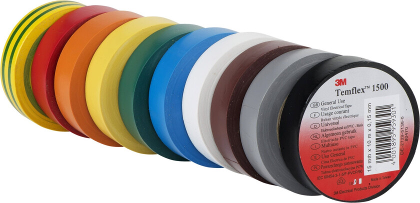 Bilde av 3m™ temflex™ 1500 vinyl elektrotape, transparent, 50 mm x 10 m x 0,15 mm
