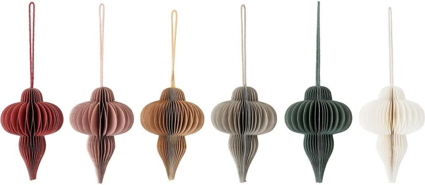 Milay juletrepynt 10 cm 6 deler Multi