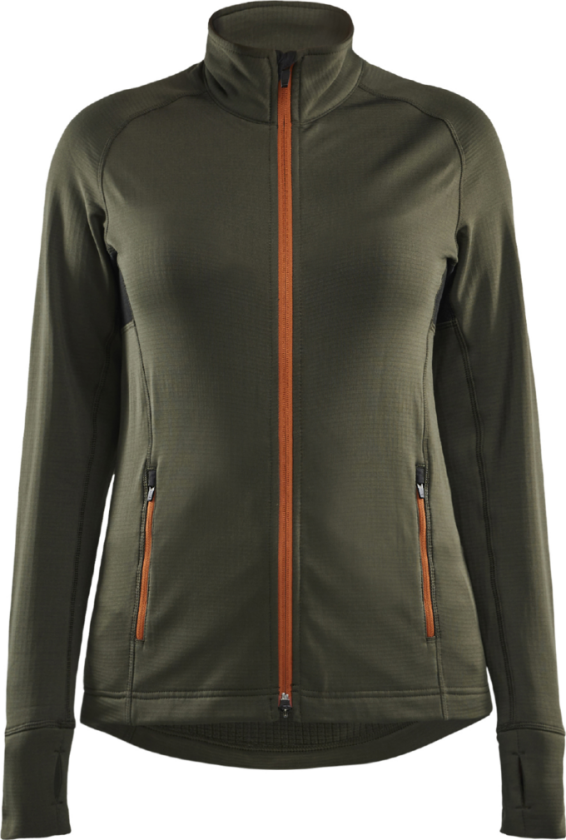 Fleecejakke – Komfort og Holdbarhet ( 811519355, Grønn/Rød, Dame, 1 Stykk, størrelse- XXL)