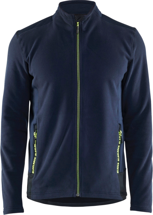 Fleecejakke – Komfortabel og Vindbeskyttelse ( 811519434, Marineblå/Grå, 1 Stykk, størrelse-L )