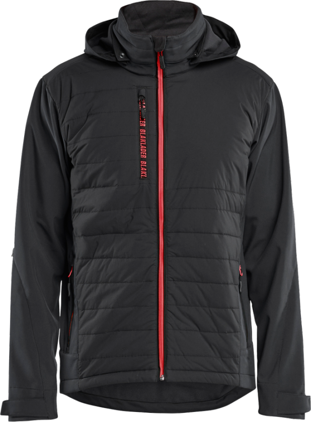 Hybridjakke – Vanntett og Pustende ( 811519330, Svart/Rød, 1 Stykk, størrelse-L )