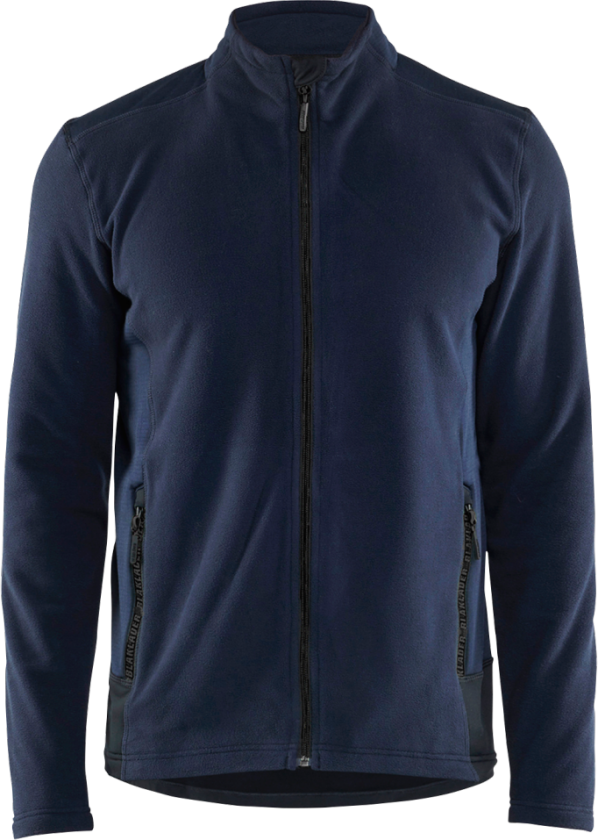 Fleecejakke – Komfortabel og Varm ( 811519445, Marineblå/Svart, 1 Stykk, størrelse-3XL )