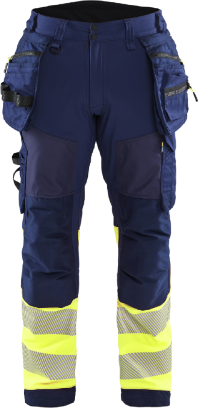 Softshell Bukse – Vanntett og Vindtett ( 811515149, Marine/Gul, 1 Stykk, størrelse-D112 )