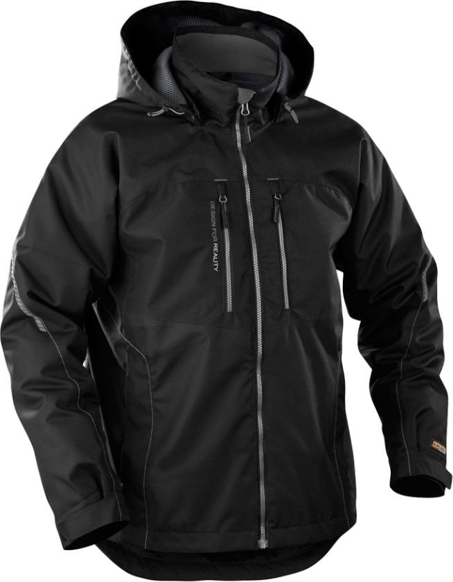Jakke – Vind- og vanntett, pustende ( 811498032, Svart, 1 Stykk, størrelse-XXL )