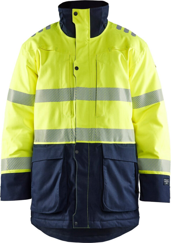 Multinorm winterparka gul/marineblå