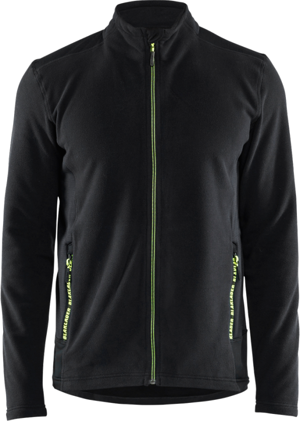 Fleecejakke – Komfortabel og Varm ( 811519453, Svart/Gul, 1 Stykk, størrelse-3XL )