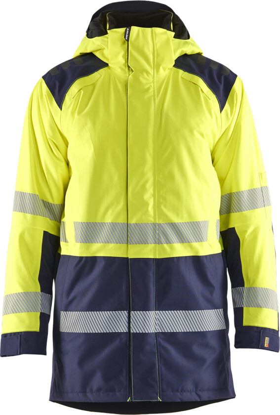 Hv winter parka gul/marineblå
