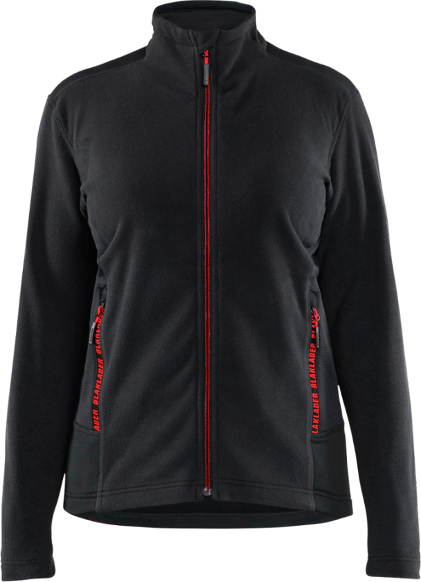 Fleecejakke – Komfortabel og Vindbeskyttelse ( 811519494, Svart/Rød, 1 Stykk, størrelse-M )