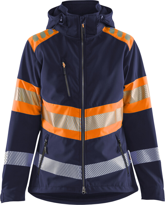 Hivis jacket class 1 women´s marineblå/orange