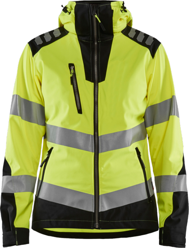 Softshelljakke – Vannavvisende, Vindtett ( 811512447, Gul/Svart, 1 Stykk, størrelse-XL )