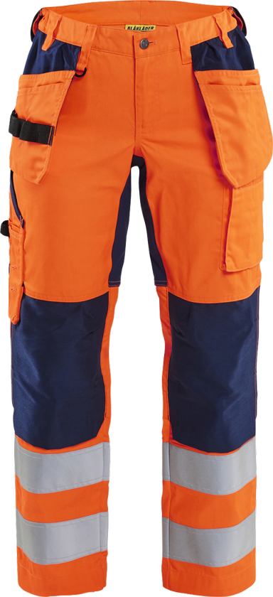 Refleksbukse – Slitesterk, Vannavvisende ( 811517442, Oransje/Marine, Dame, 1 Stykk, størrelse- 38)