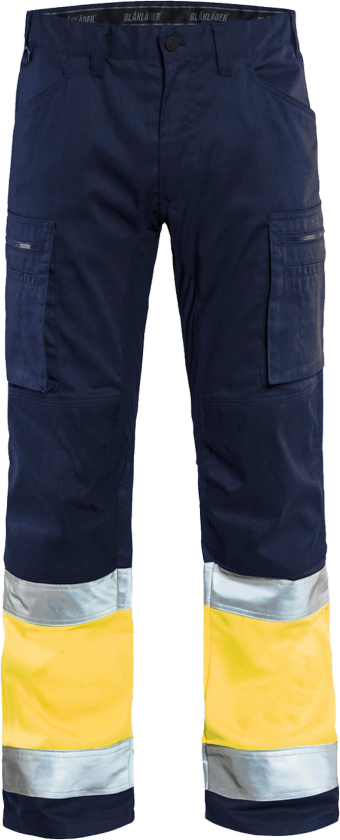 Bukse – Høy Synlighet, Stretch ( 811515919, Marine/Gul, 1 Stykk, størrelse-D128 )