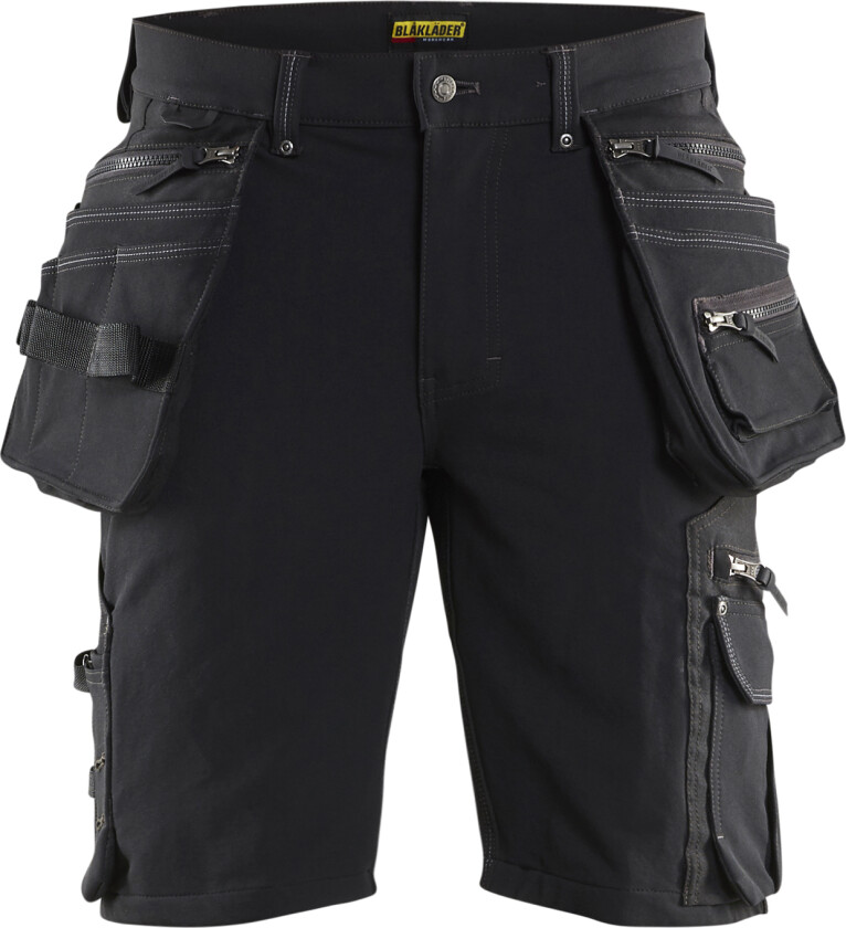Håndverksshorts 4-veisstretch x1900 svart