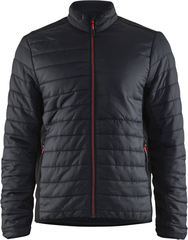 Hybridjakke – Vannavvisende, varm, komfortabel ( 811517542, Svart/Rød, 1 Stykk, størrelse-4XL )