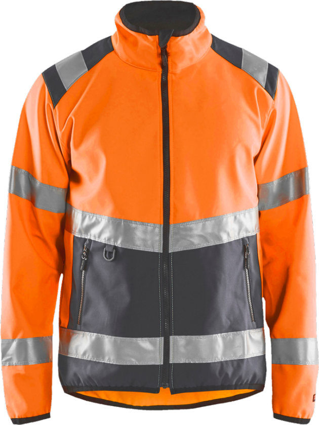 Softshell-Jakke – Vannavvisende, Pustende ( 811512471, Oransje/Grå, 1 Stykk, størrelse-XL )