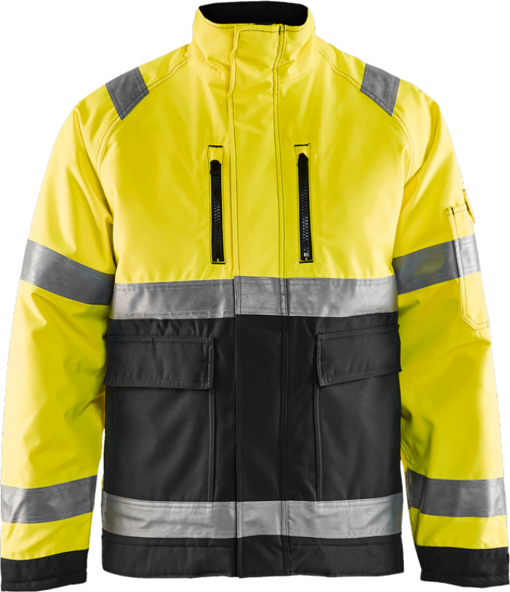 Skalljakke – Vannavvisende, Vindtett ( 811463413, Gul/Svart, 1 Stykk, størrelse-L )