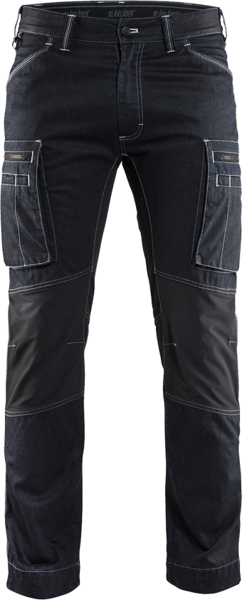 Servicebukse – Slitesterk Cordura Denim ( 811498240, Marine/Svart, 1 Stykk, størrelse-C46 )