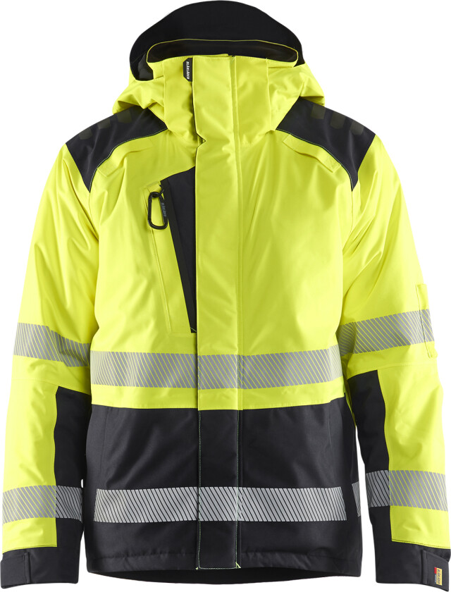 Hi-vis winter jacket gul/svart