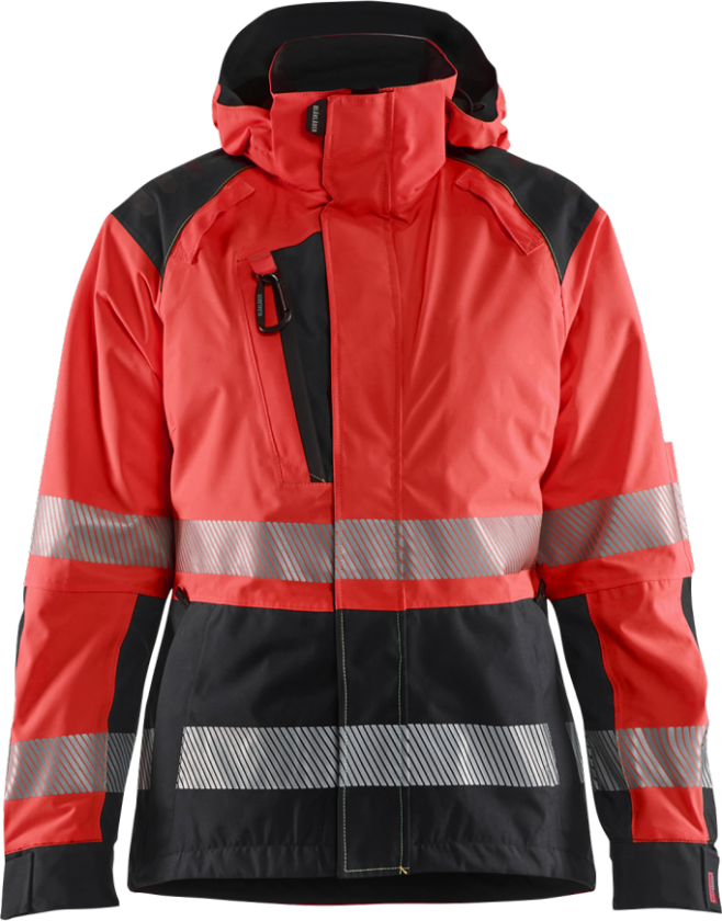 Skalljakke – Vind- og vanntett ( 811516540, Rød/Svart, Dame, 1 Stykk, størrelse- 3XL)