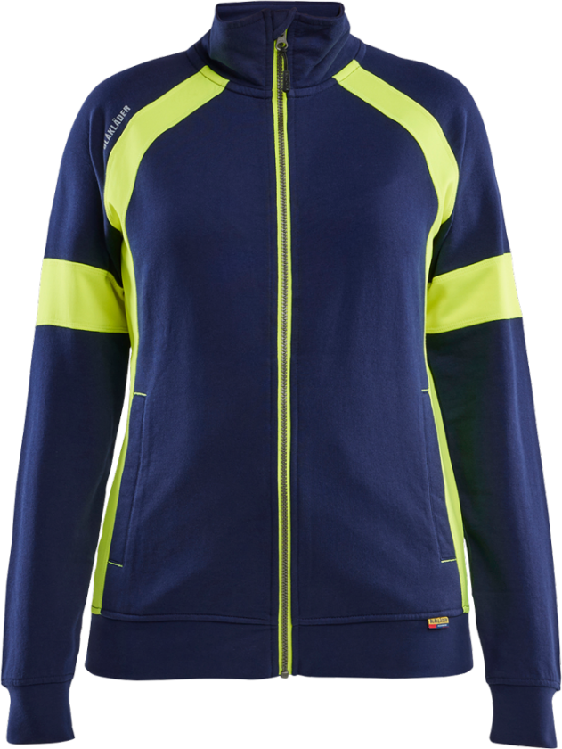 Sweatshirt – Høy Synlighet, Komfort ( 811518759, Marine/Gul, Dame, 1 Stykk, størrelse- XS)