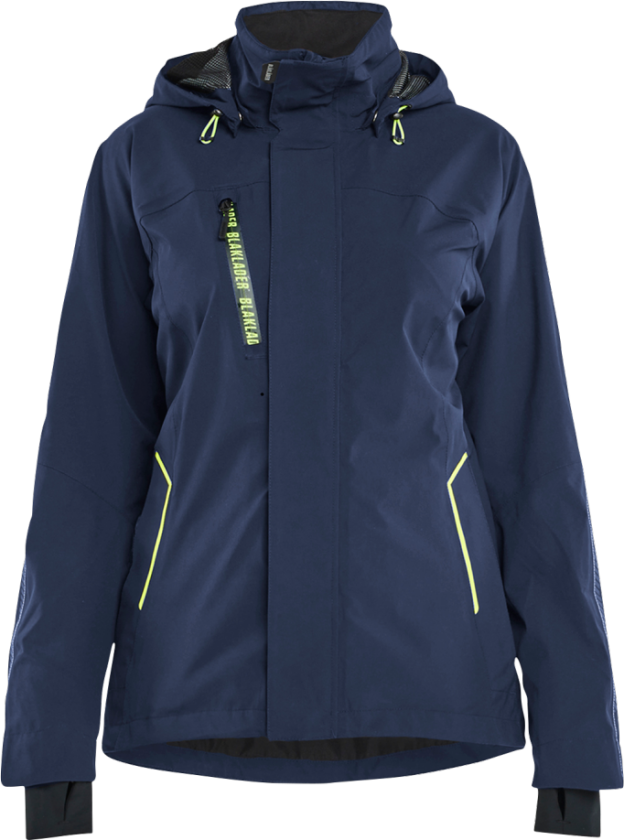 Skalljakke – Vind- og vanntett ( 811518976, Marine/Gul, Dame, 1 Stykk, størrelse- XXL)