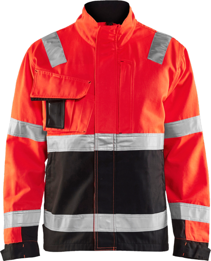 Jakke – Vannavvisende, Høy Synlighet ( 811490614, Rød/Svart, 1 Stykk, størrelse-XS )