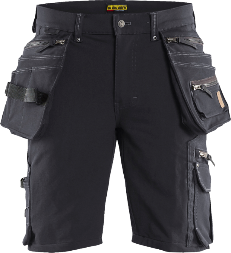 Håndverksshorts – Vannavvisende, 4-veisstretch ( 811515931, Grå/Svart, 1 Stykk, størrelse-62 )