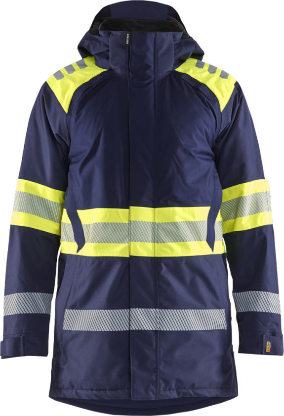 Vinterparkas – Vind- og vanntett ( 811517220, Marine/Gul, 1 Stykk, størrelse-S )