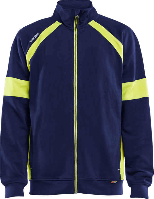 Sweatshirt – Komfort og Synlighet ( 811518743, Marine/Gul, 1 Stykk, størrelse-XL )
