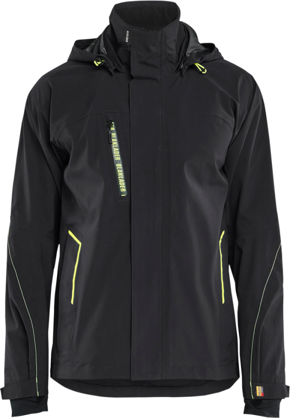 Skalljakke – Vanntett og Vindtett ( 811519138, Svart/Gul, 1 Stykk, størrelse-4XL )