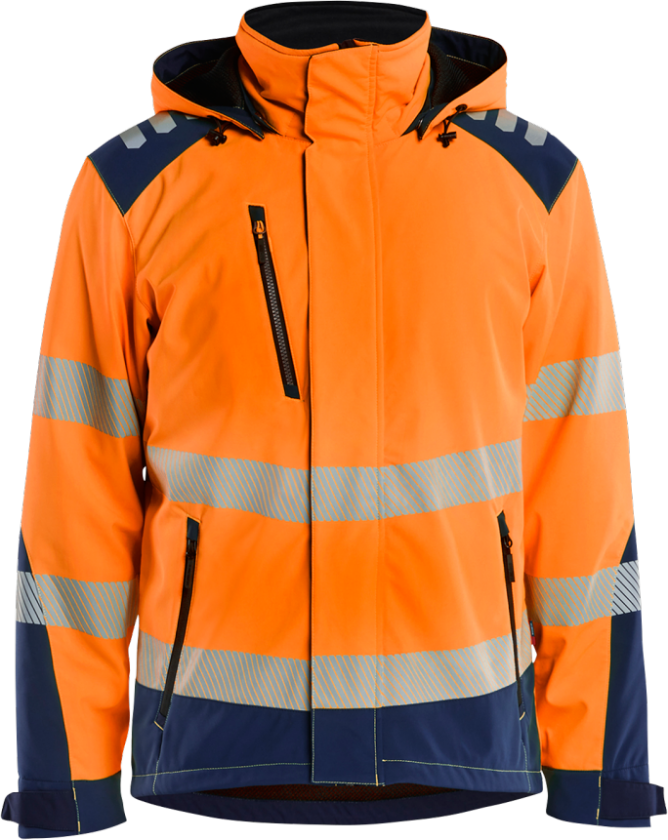 Vinterjakke – Komfortabel og Vanntett ( 811518930, Oransje/Marineblå, 1 Stykk, størrelse-L )